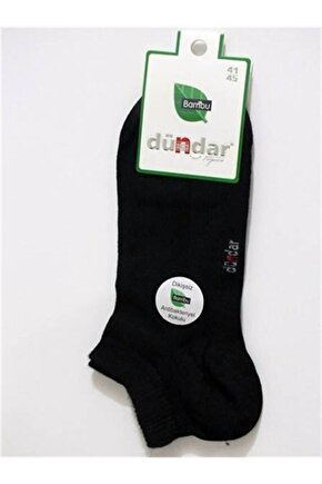 Unisex Siyah Bambu 6lı Patik Çorap