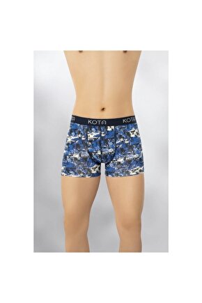 Kota 3lü Paket Çok Renkli Desenli Lycra Erkek Boxer