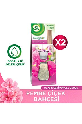 AIRWICK KOKULU CUBUK PEMBE ÇIÇEK 2x25ML