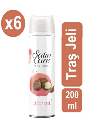 Satin Care Tıraş Jeli Kuru Ciltler 200ml X6 Adet