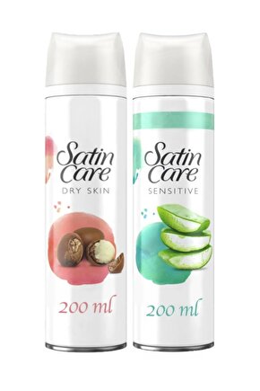 Satin Care Tıraş Jeli Kuru Ve Hassas Cilt 200ml 2li Set