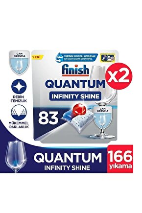 Quantum Infinity Shine 166 Kapsül Bulaşık Makinesi Deterjanı Tableti (83X2)