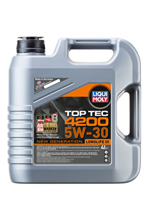 LİQUI MOLY 5W30 TOP TEC 4200 -Tam Sentetik Motor Yağı 4LT