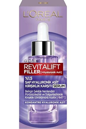 Hyaluronik Asit Kırışıklık Karşıtı Dolgunlaştırıcı Serum - Revitalift Filler %1.5 Saf 30 ml