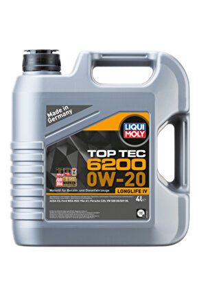 Top Tec 6200 0W20 Motor Yağı 4 Litre