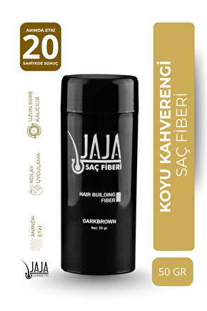 Koyu Kahve (Dark Brown) Saç Fiberi Topik | 50 gr & Doğal Görünüm Desteği