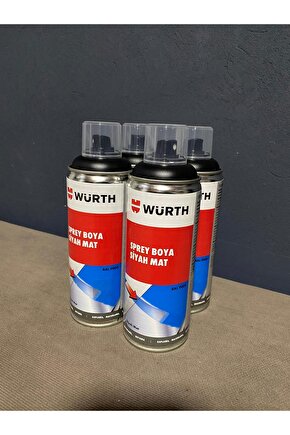 WÜRTH SPREY BOYA  SİYAH MAT  4LÜ