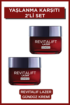 Revitalift Lazer Yoğun Yaşlanma Karşıtı Gündüz Bakım Kremi 2li Set