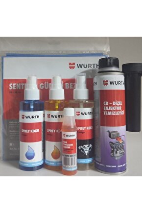 Dizel Enjektör Temizleyici 3lü Sprey Koku Cam Sabunu Ve 38x60cm Sentetik Güderi Bez Seti