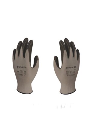 Nitril Iş Güvenlikçi Eldiveni Mekanikçi Teknisyen Usta Gri- Siyah 9 No