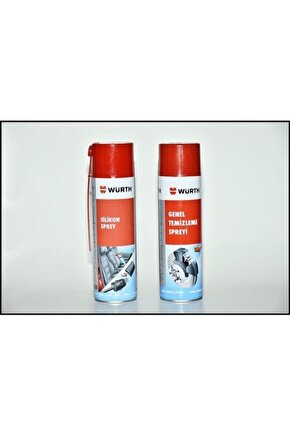 Genel Temizleyici 500 ml + Würth Silikon Sprey 500 ml 2li Set