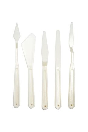 Plastik Yağlı Boya-akrilik Boya- Spatula 5 Li Set