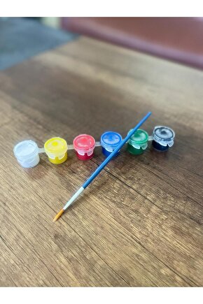 AKRİLİK BOYA (6RENK) + FIRÇA HEDİYE