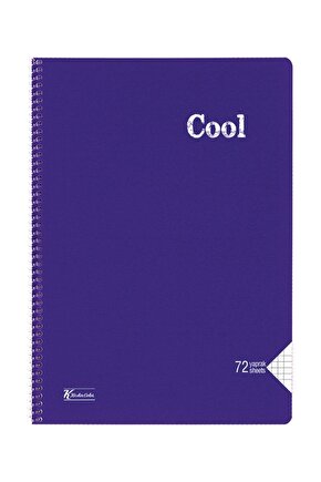 Keskin Color Cool 72 Yp. Kareli A4 Plastik Kapak Spiralli Defter