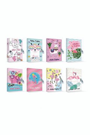 Çınar Uni Note Kilitli Günlük & Hatıra Defteri Flamingo Cloud