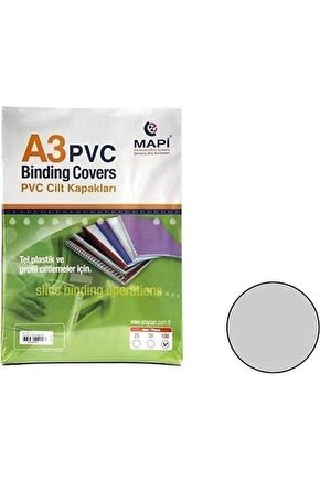 Cilt Kapağı Plastik Opak A3 160 MIC Şeffaf--100 LÜ