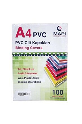 A4 160mm Pvc Cilt Kapak 100 Lü Şeffaf Yeşil 4937