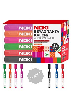 Doldurulabilir Beyaz Tahta Kalemi 24 Lü Set