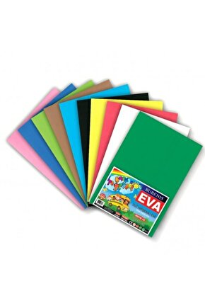A4 20x30cm Karışık 10 Renk 2mm Yapışkanlı Eva