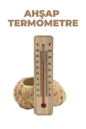 Ahşap Derece Termometre Duvar Tipi Dayanıklı Termometre