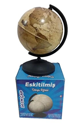 Eskitilmiş Dünya Küresi 14cm