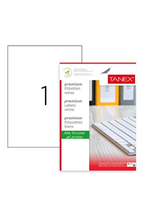 A4 Tw-2000 Lazer Etiket, Standart Ölçü 210×297 Mm