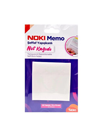 Memo Şeffaf Yapışkanlı Not Kağıdı 50yp.75x75mm. - 12300