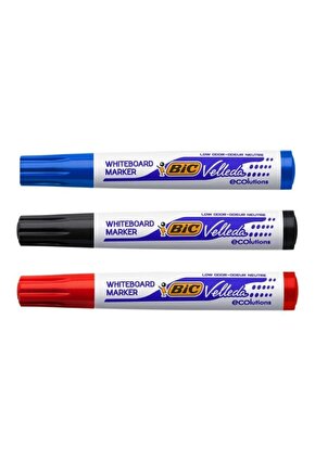 Velleda Beyaz Tahta Kalemi 1 Siyah 1 Kırmızı 1 Mavi