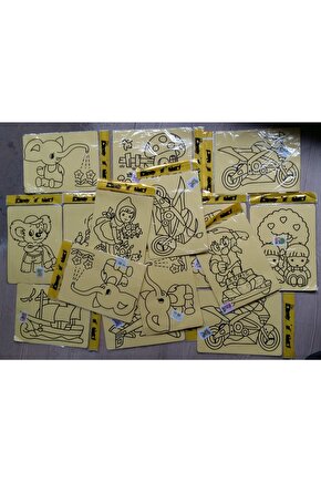 Seti Kum Boyama 40 Adet Büyük Boy (A4) Kum Boyama Seti