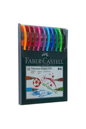 Faber-Castell Tükenmez Kalem Ailesi 1425 10Lu Poşet