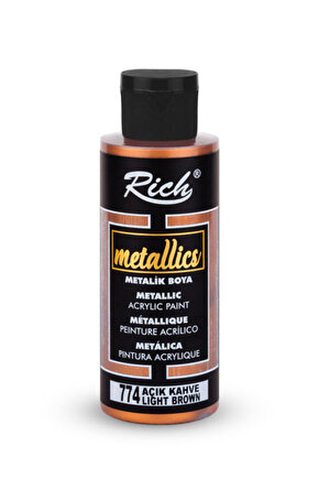 Metalik Akrilik Boya 120cc. N:774 Açık Kahve
