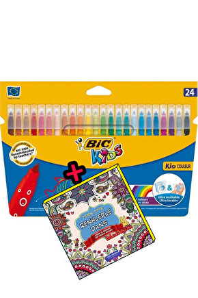 Kids Kid Couleur Yıkanabilir Keçeli Boya Kalemi 24 Renk kby 841800