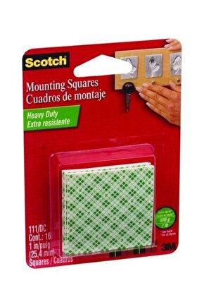 Çift Taraflı Yapışkan Köpük Kareler, Ağır Malz.İçin 16 Adet  2,5X2,5Cm (111)