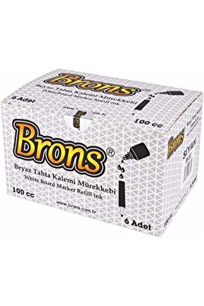 Beyaz Tahta Kalemi Mürekkebi Siyah 100 Cc. Br-353 6lı Paket tkm