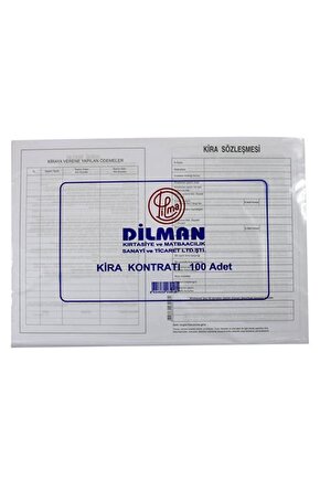 Marka: Dilman Kira Kontratı 100 Lü Kategori: Resmi & Ticari Evraklar