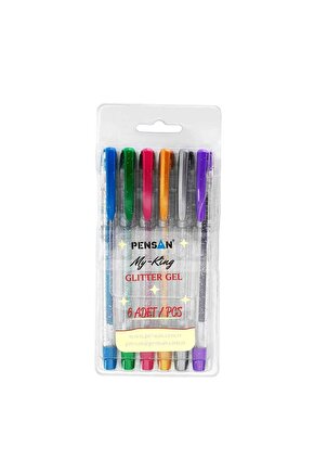 2227 My-king Neon (FOSFORLU) Jel Tükenmez Kalem 1,0 Mm (6 RENK SET) Pe02227jk00n6