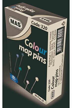 Toplu Iğne Renkli Başlı 32 Mm 320