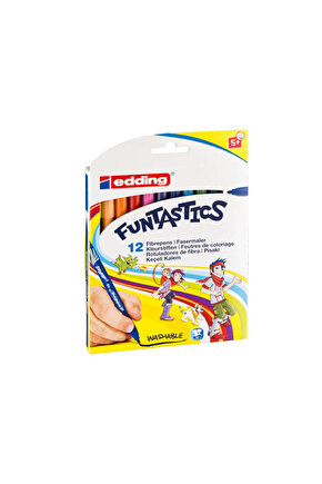 Funtastics Yıkanabilir İnce Uçlu Keçeli Kalem 12li