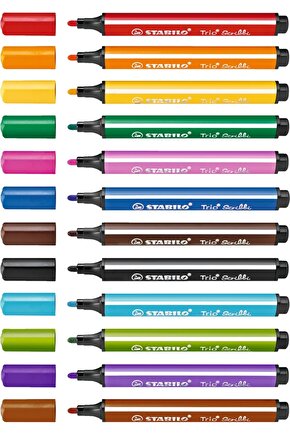 Trio Scribbi Keçeli Kalem Masaüstü Set 12 Renk 36812-01