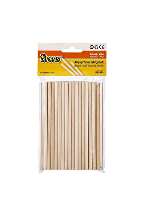 AHŞAP ÇUBUK YUVARLAK NATUREL KALIN BR-914