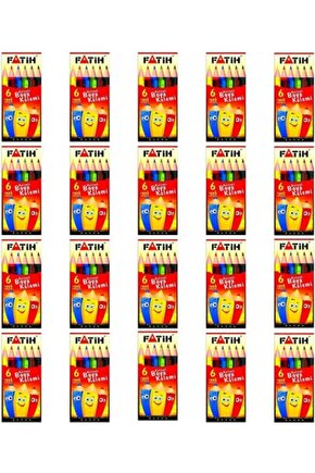 33006 Yarım Boy 6 Renk Kuru Boya 20li