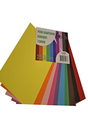 Fon Kartonu 25x35 cm 120 Gr 10 Renk
