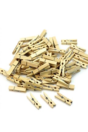 Ahşap Küçük Mandal 25li Ahşap Mini Mandal - Fotoğraf Mandalı