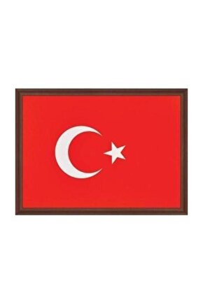 Türk Bayrağı Mdf Çerçeveli 25x35 Cm