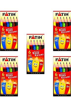 33006 Yarım Boy 6 Renk Kuru Boya 5li