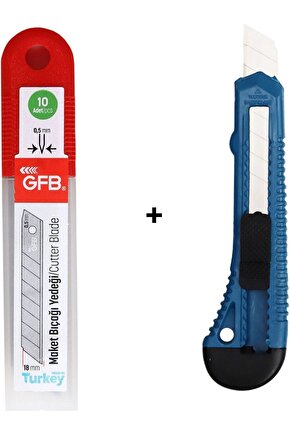 Plastik Maket Bıçağı Ve Yedeği 10 Adet