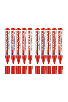 260 Beyaz Tahta Kalemi 10lu Paket Kırmızı