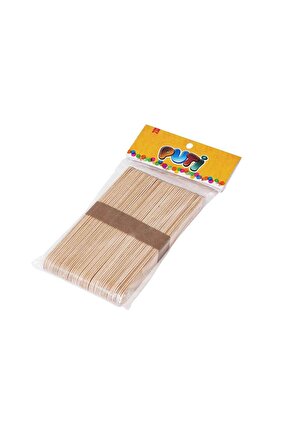 Ahşap Büyük Çubuk Natural 12’Li 4612