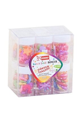 1205-b Şekilli Karışık Boncuk 12 Li (1 Paket 12 Adet)