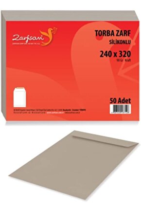 Torba Zarf 24x32 90 gr Imitasyon Kraft 50 Adet